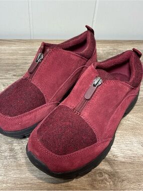 Lands End Women’s 6D Zip Fleece Insulated Red Gorpcore Comfort Grandmacore